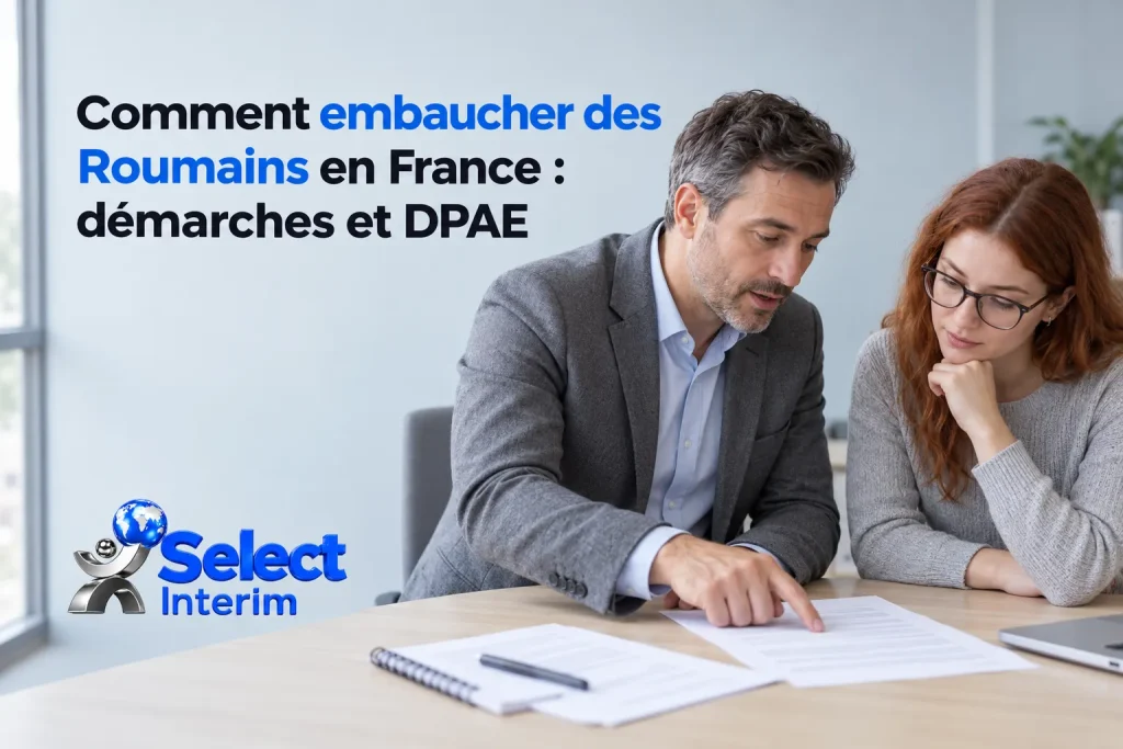 Deux professionnels consultent des documents sur une table dans un bureau.
